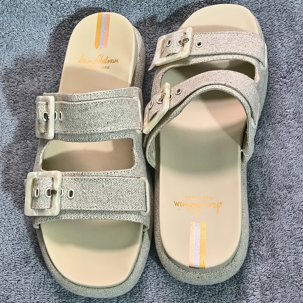 Sam Edelman Women's Kenzie 2 Buckled Sandals Beige/Natural Size 10M Minimalist - Picture 3 of 12